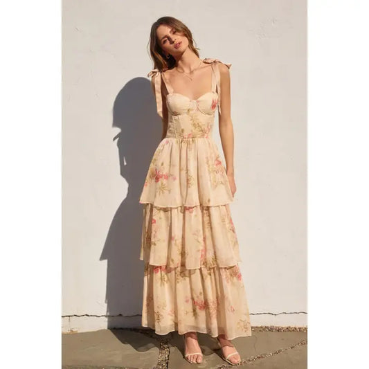 Have My Heart Corset Layered Maxi Dress