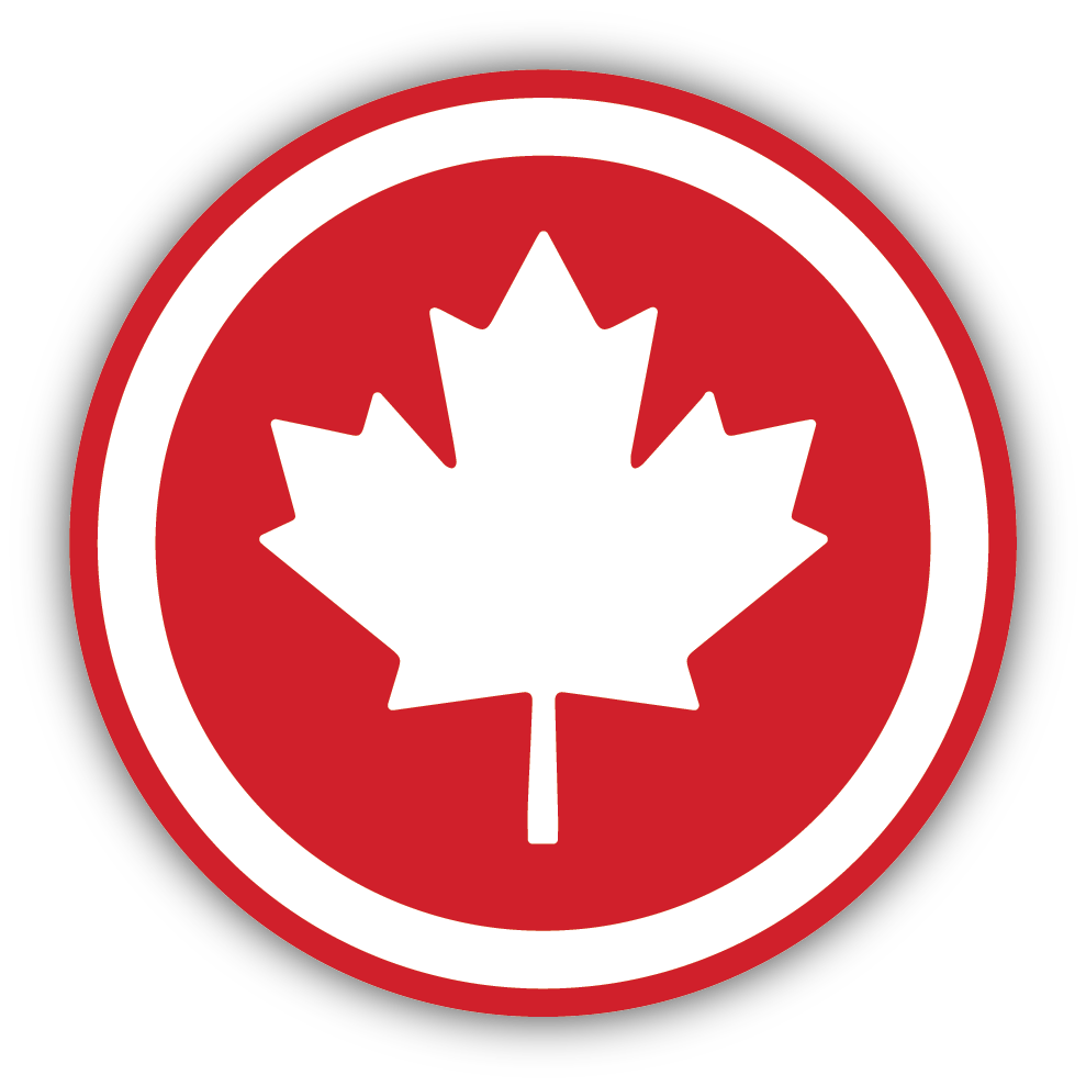 Canada Leaf Circle Sticker