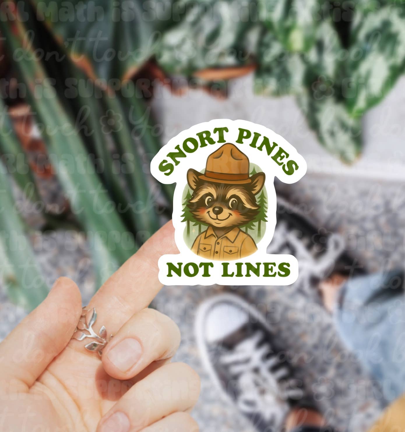 Snort Pines Not Lines Outdoor Sticker