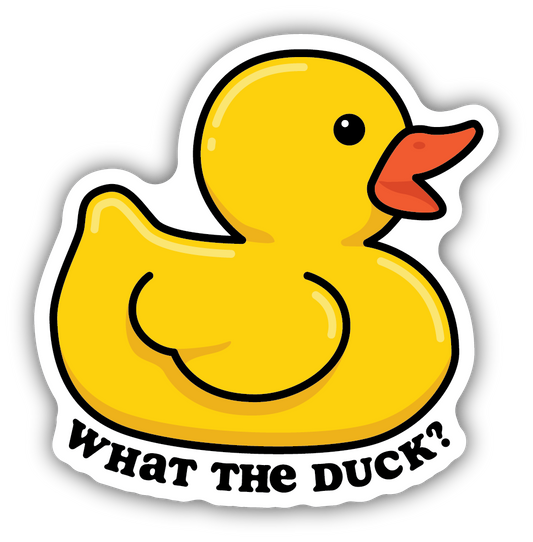 What The Duck Rubber Duck Sticker