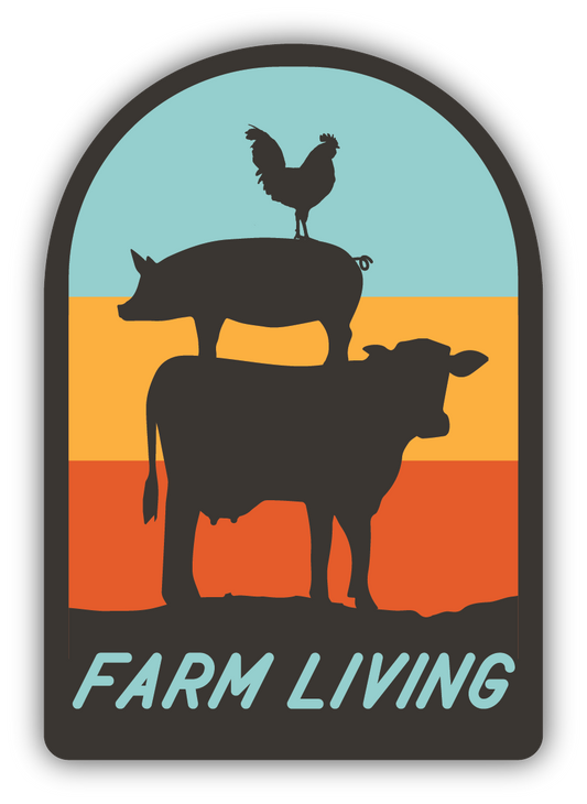 Farm Living Stacked Farm Animals Sticker