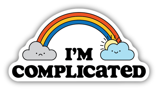 I'm Complicated Rainbow & Clouds Sticker