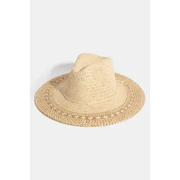 Two Tone Floppy Boho Straw Hat