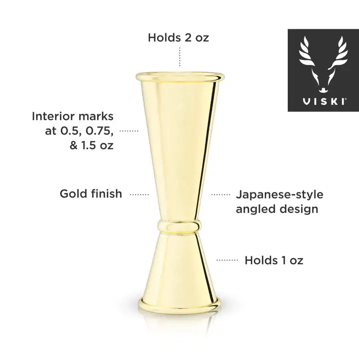 Belmont™ Large Gold-Plated Japanese Style Makoto Jigger