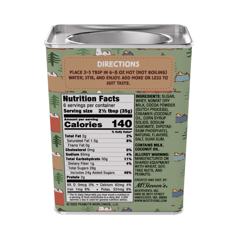 Peanuts® Snoopy Camp Life Chocolate Cocoa (8oz Tins)