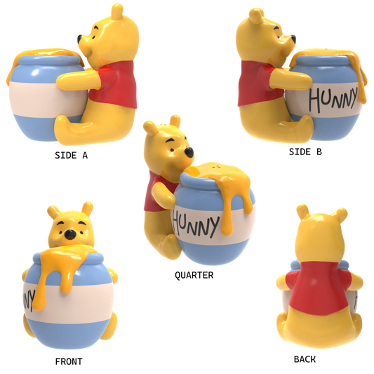 Winnie The Pooh 3D Ceramic Salt and Pepper Shaker