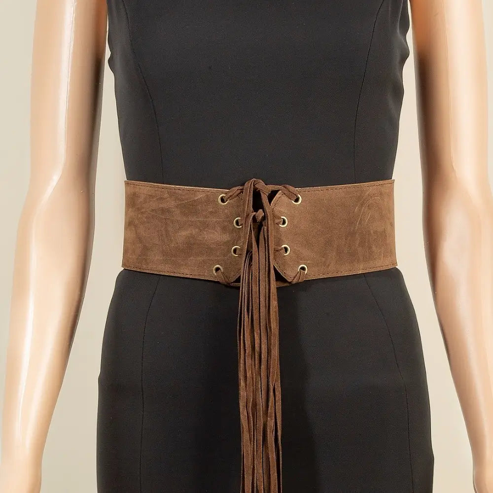 Vegan Leather Multi Strap Waist Belt