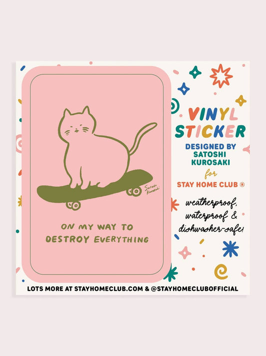 Sk8r Cat Vinyl Sticker