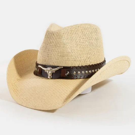 Straw Western Cowboy Hat Tan