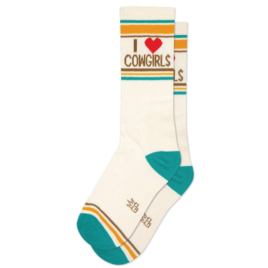 I ❤️ Cowgirls Gym Crew Socks