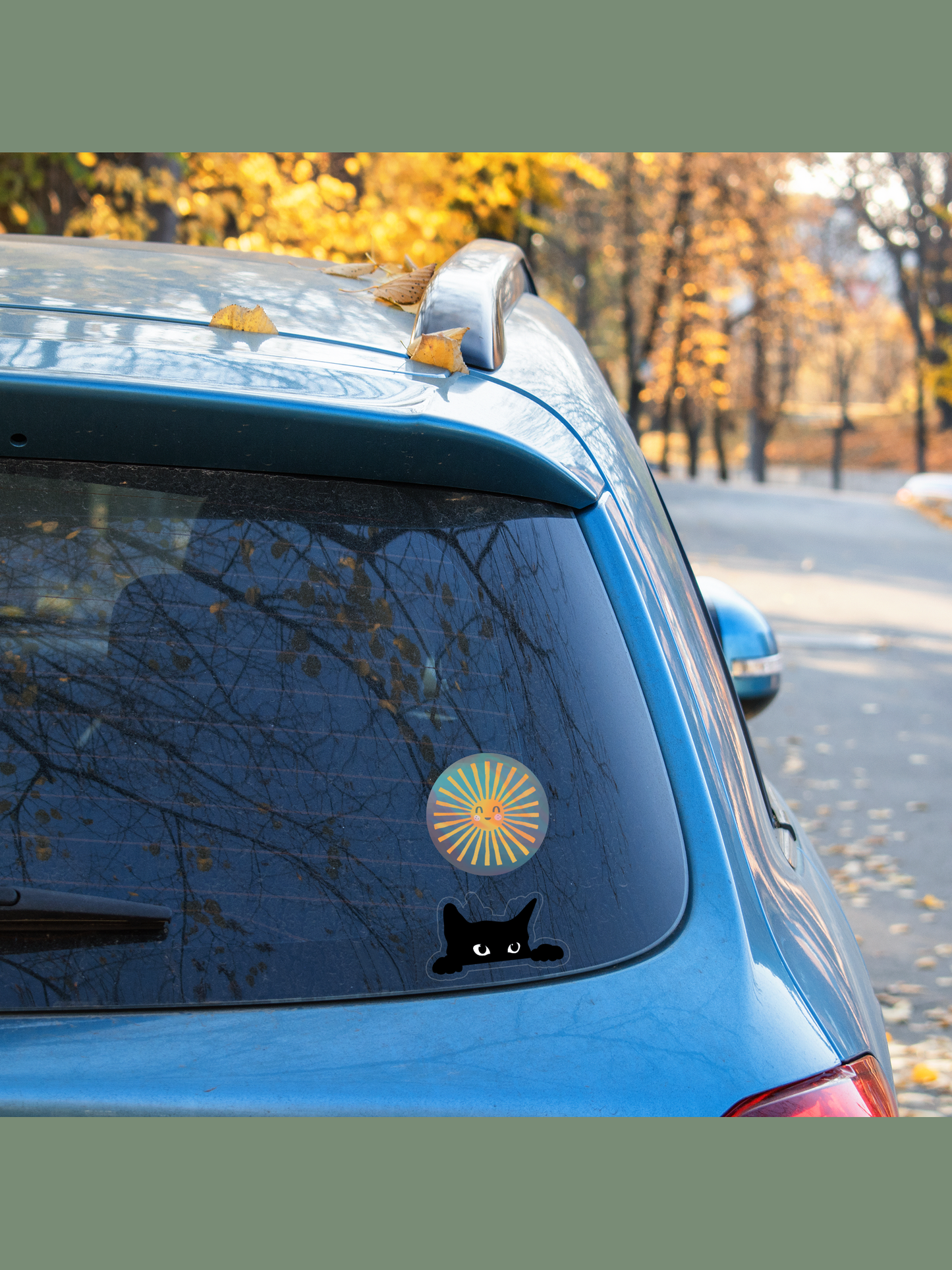 Sneaky Kitty Clear High Quality Vinyl Sticker