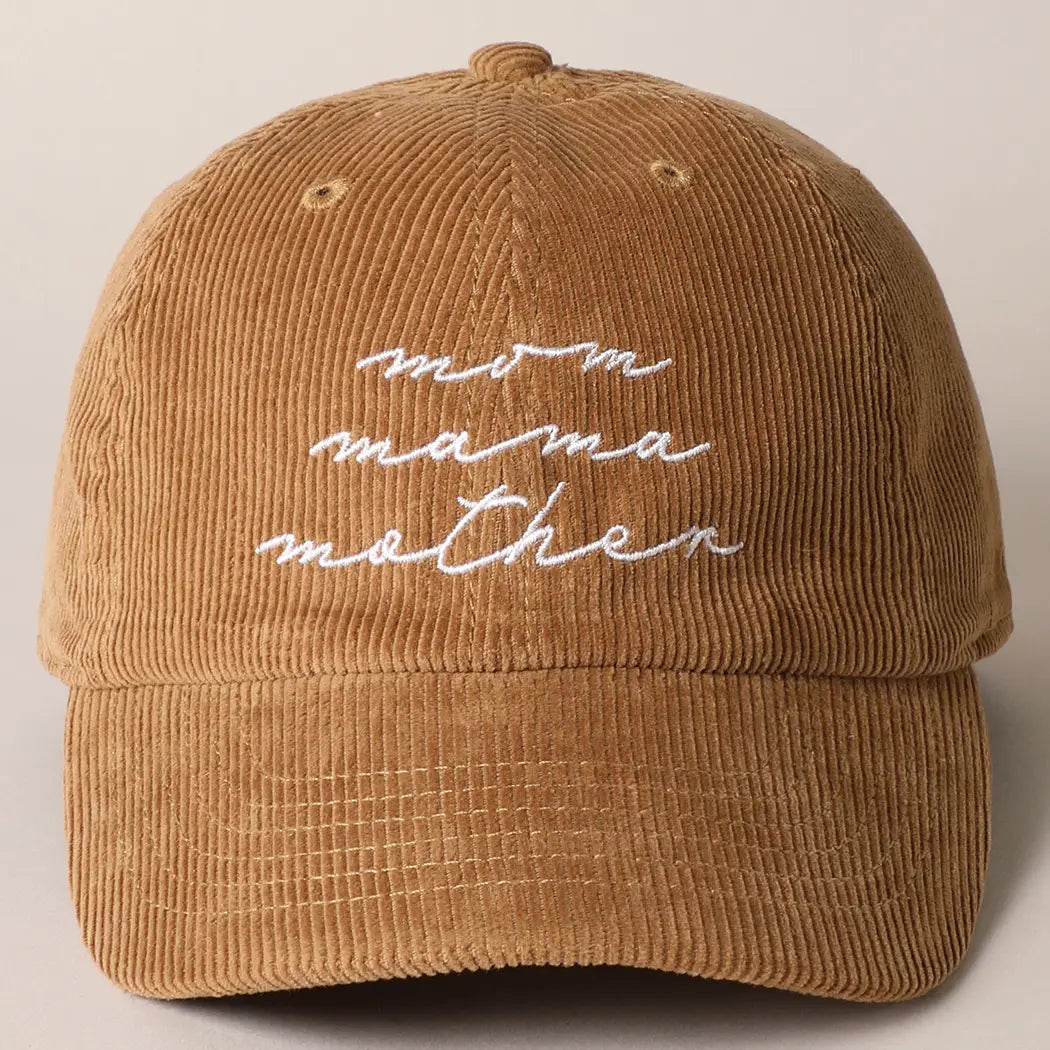 Mom Mama Mother Embroidered Baseball Cap