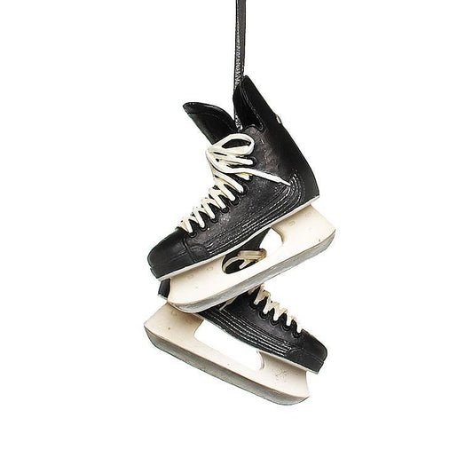 Pair Of Black Hockey Skates Ornament