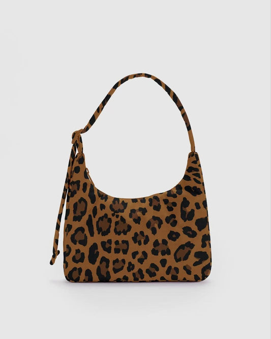 Mini Nylon Shoulder Bag - Leopard