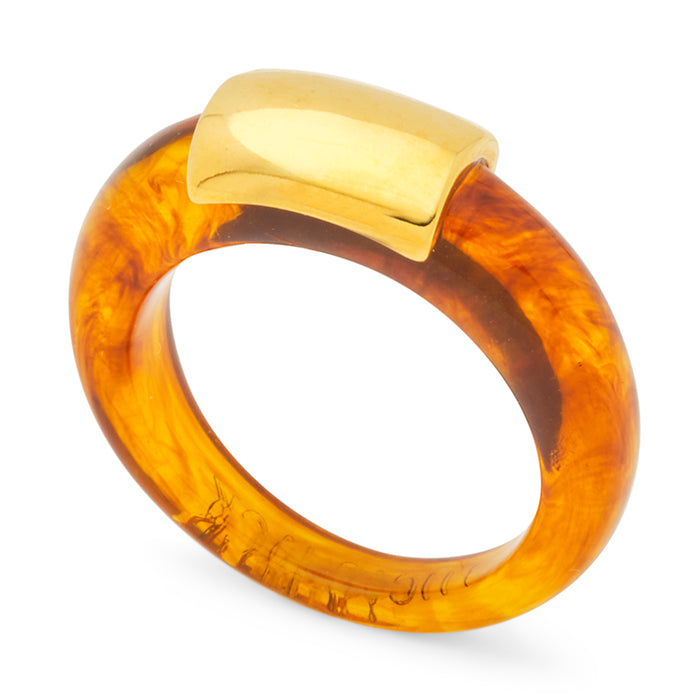 Tortoise Shell Resin RIng