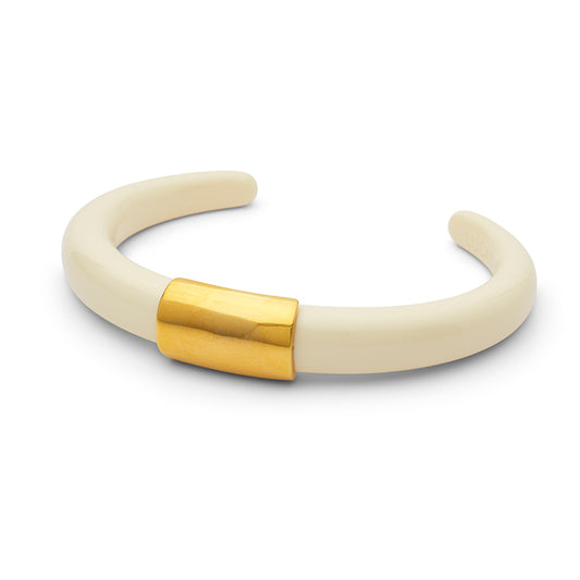 Small Resin Bracelet with Gold Band