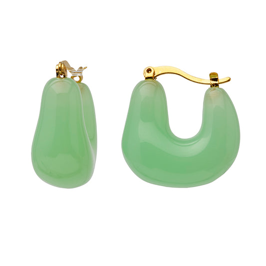 Aquamarine Resin Earrings