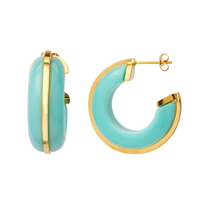 Turquoise Resin Earrings
