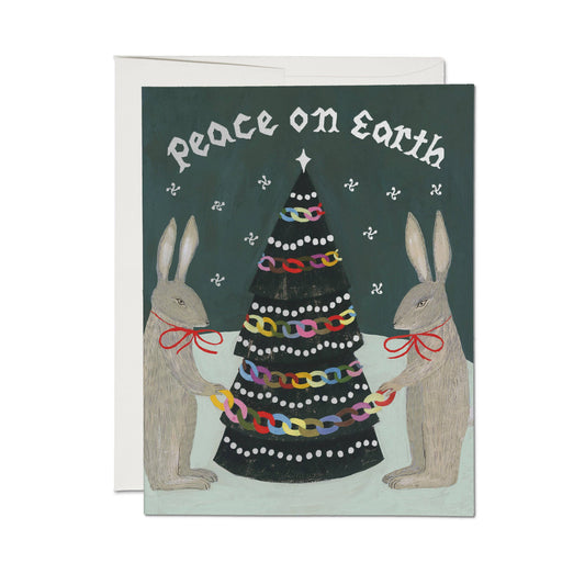 Peace Rabbits greeting card