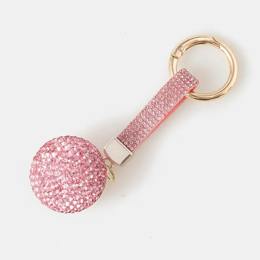 Pave Sphere and Tag Bag Charm