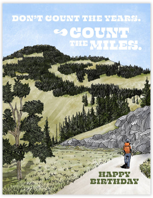 Count the Miles Birthday Card