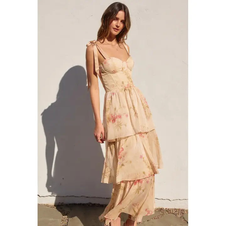 Have My Heart Corset Layered Maxi Dress