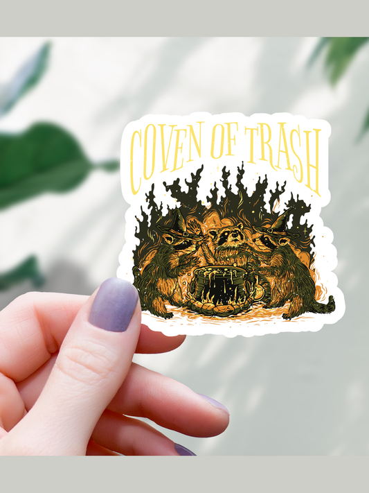 Coven of Trash Raccoon Sticker - 3"