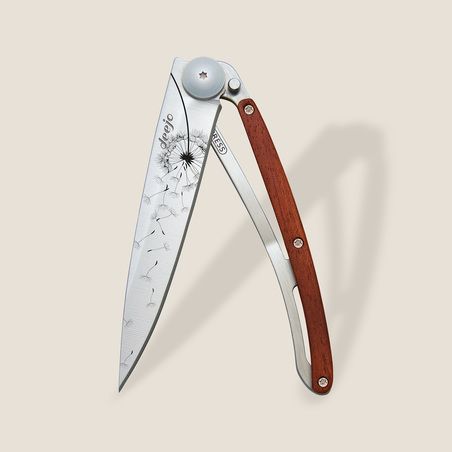 Deejo 37G Make a Wish Pocket Knife | Coral Wood