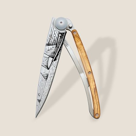 Deejo 37G Sailing Pocket Knife | Olive Wood