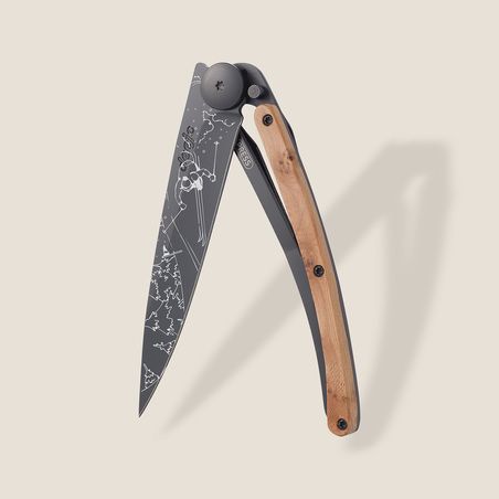 Deejo 37G Juniper Wood / Ski Pocket Knife