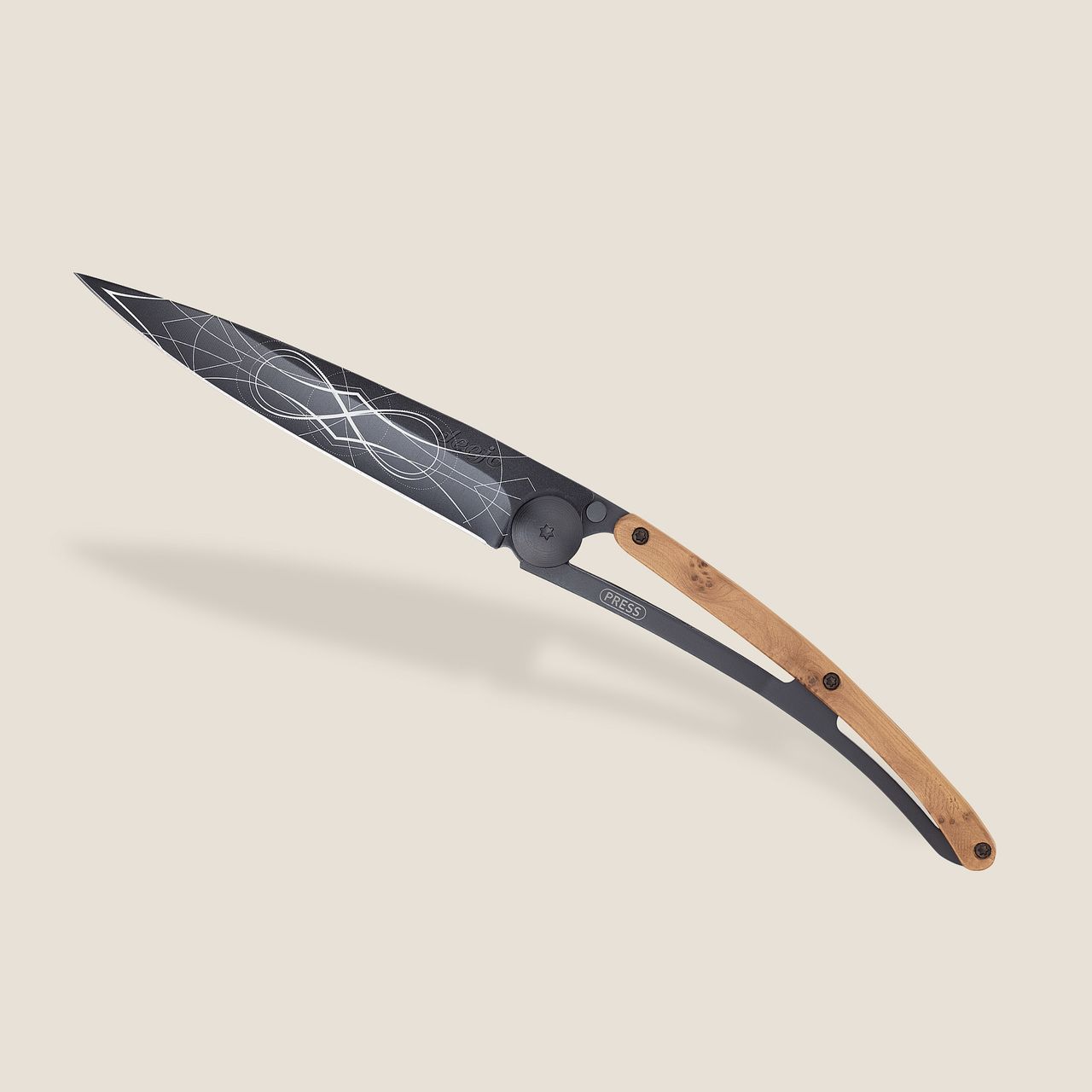 Deejo 37G Juniper Wood / Infinity Pocket Knife