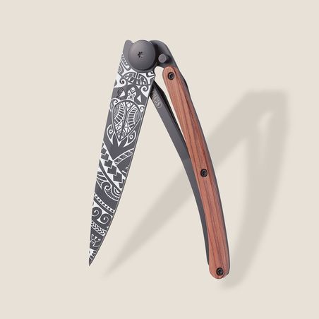 Deejo 37G Polynesian Pocket Knife | Coral Wood