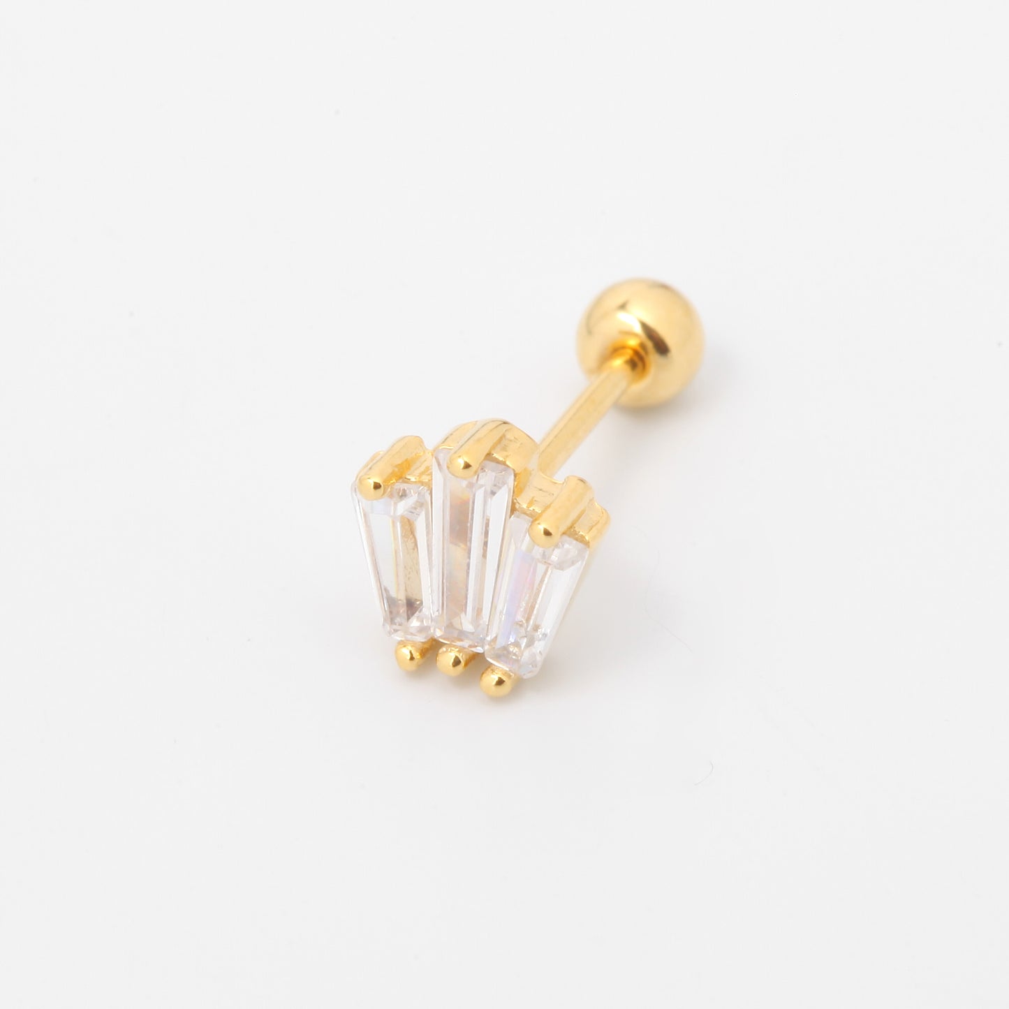 Tiny Gem Screw Back Earring