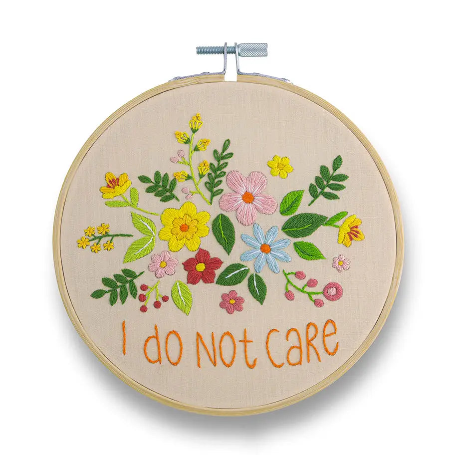 I Do Not Care Embroidery Kit