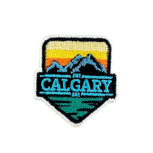Calgary Mountain Iron-On Embroidery Patch