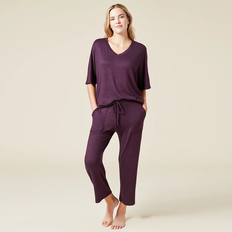 Dream Relaxed V-Neck with Capri Lounge Set