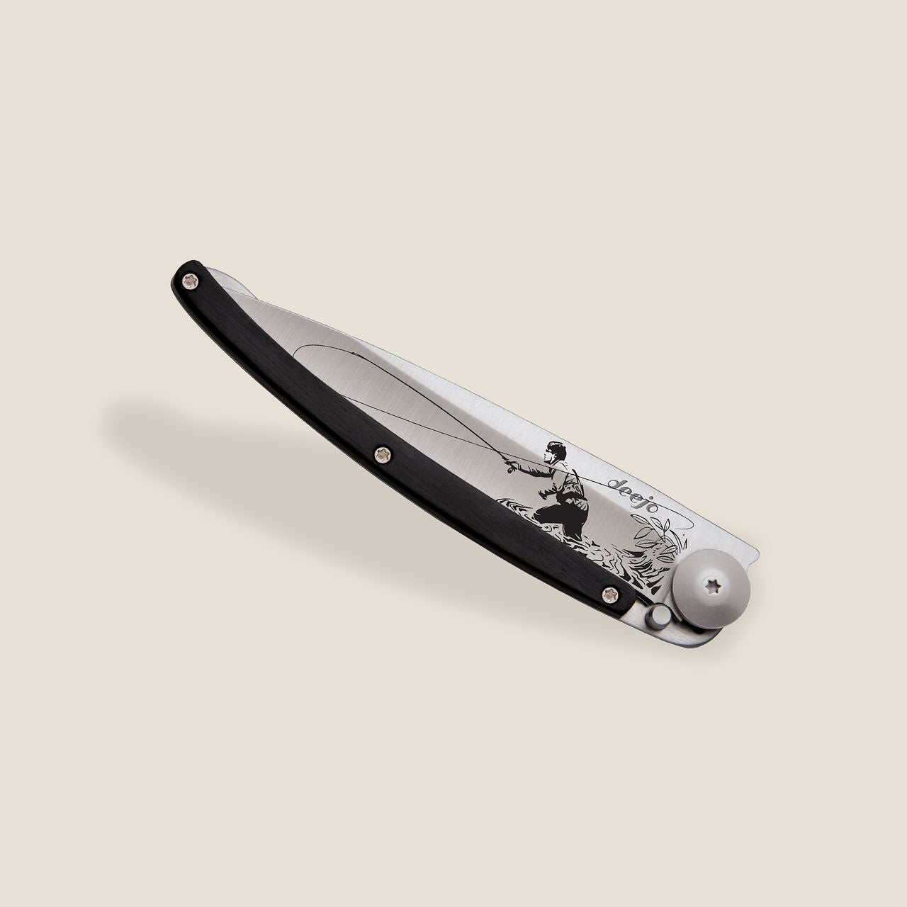 Deejo 37G Ebony Wood / Fly Fishing Pocket Knife