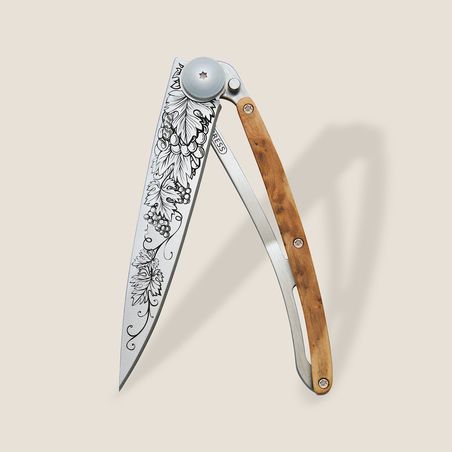 Deejo 37G Grand Cru Pocket Knife | Juniper Wood