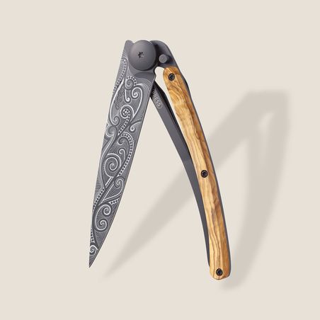 Deejo 37G Olive Wood / Pacific Pocket Knife