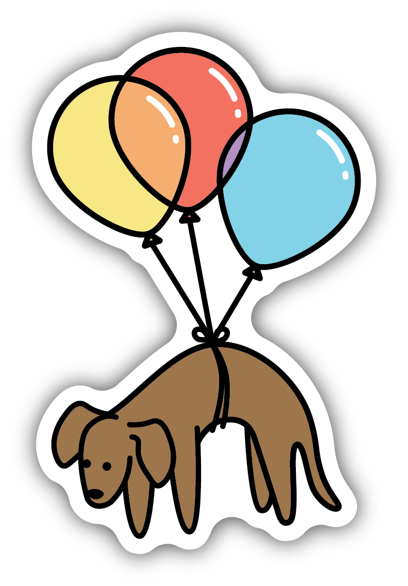 Balloon Dachshund Sticker