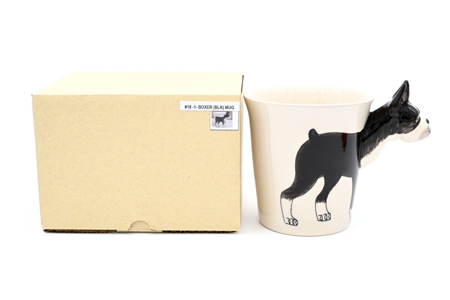 MUG18-1 Boxer (black) mug 10 oz