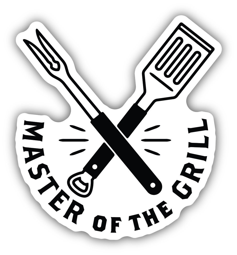 Master Of The Grill Barbeque Tools Sticker