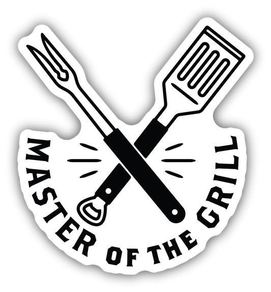 Master Of The Grill Barbeque Tools Sticker