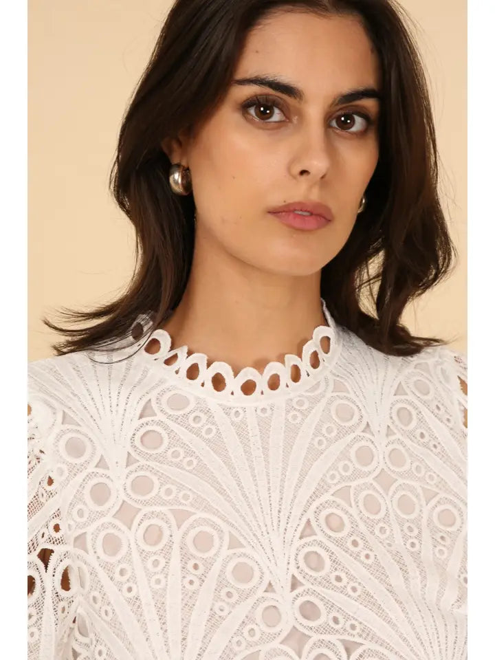 Daisy Guipure Lace Top