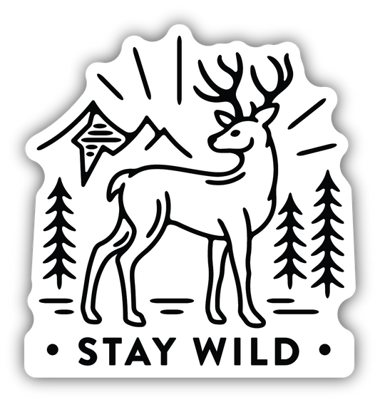 Stay Wild Deer Sticker