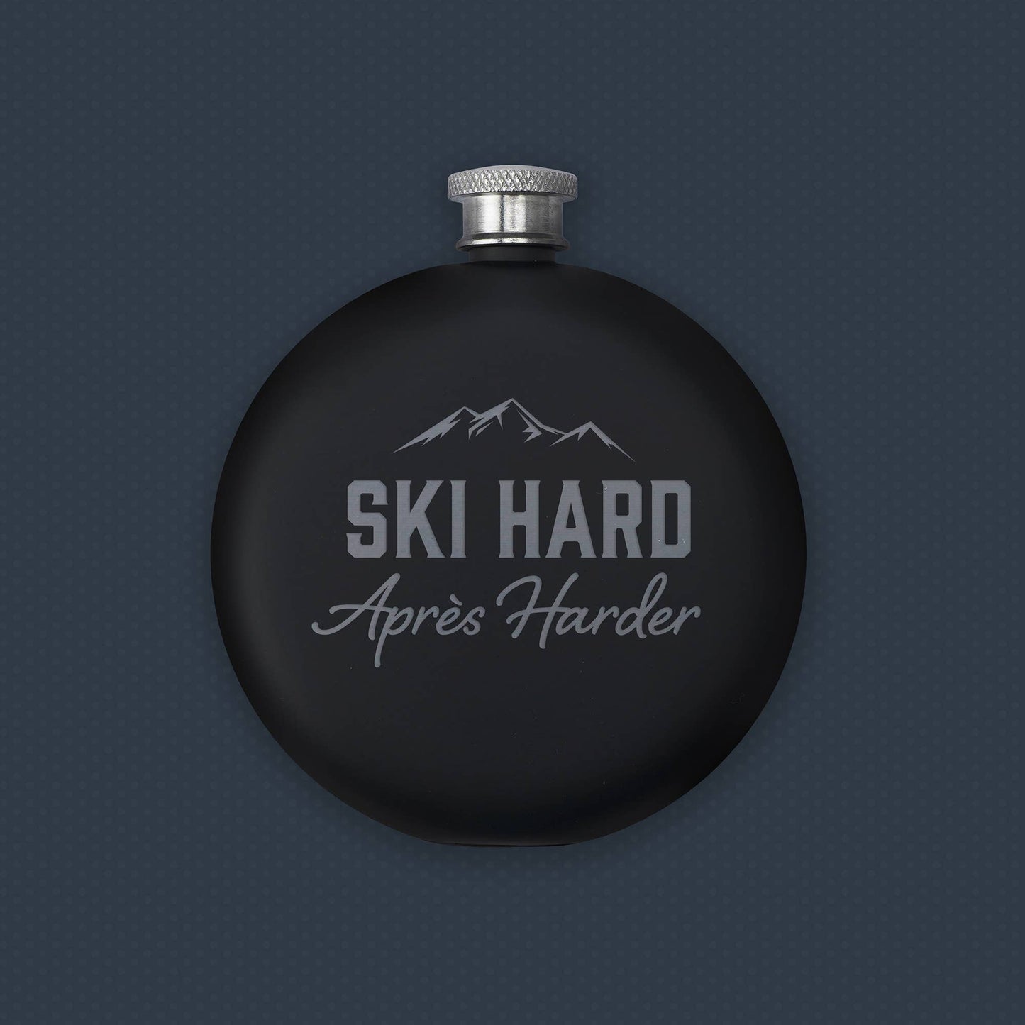 Ski Hard, Après Harder Hip Flask | Black