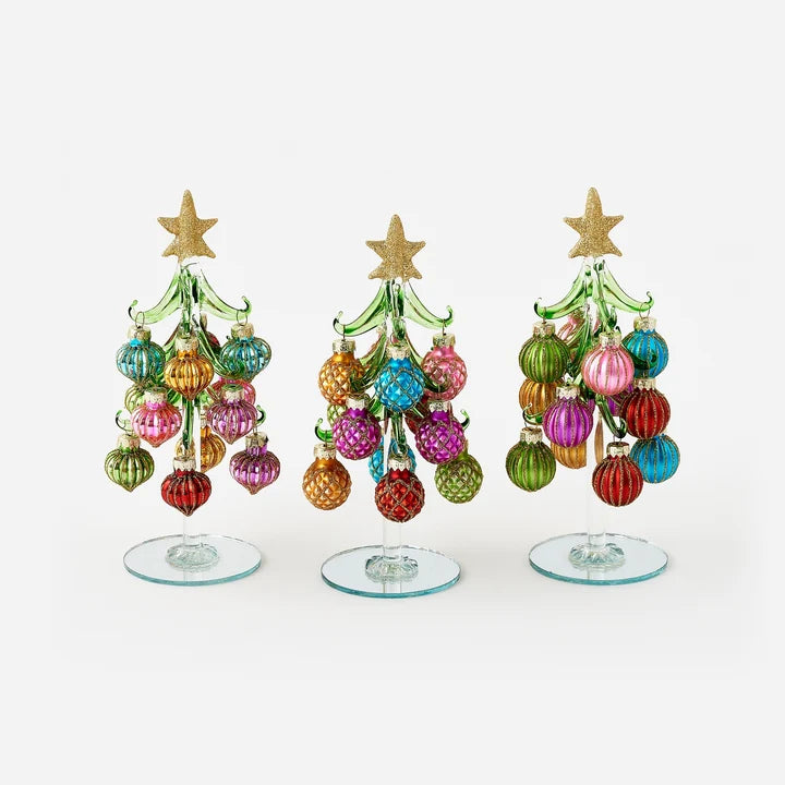 Handmade Glass Tree W/Balls