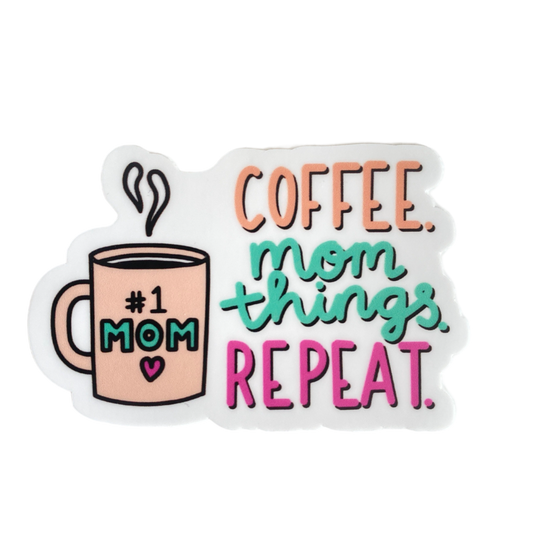 Coffee Mom Things Sticker