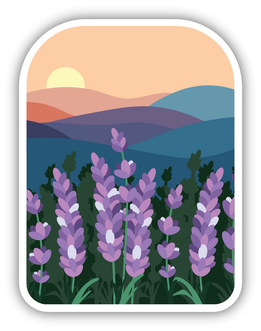 Lavender Landscape Sticker