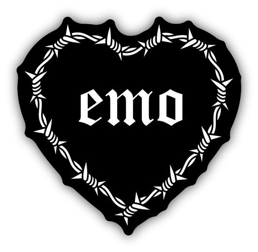 Emo Barbed Wire Heart Sticker